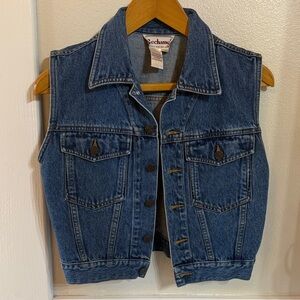 Vintage Bechamel Blue Denim Sleeveless jacket 100% cotton.